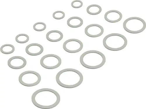 BOSCH Dichtungsringe in verschiedenen Größen auf einem hellen Hintergrund angeordnet, geeignet für vielseitige Anwendungen.